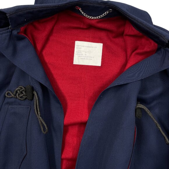 Neptune Garment Co. Vintage Nurses Blue Gabardine Wool Cape Never Worn 1950's - Picture 5 of 7